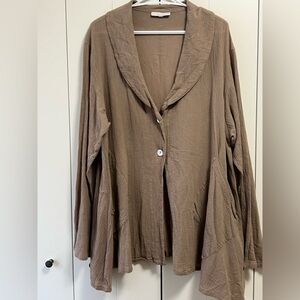 Bryn Walker Light Weight Crinkle 100% Cotton Jacket size XL